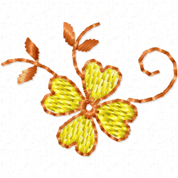 Flowers And Tree Embroidery Design 4